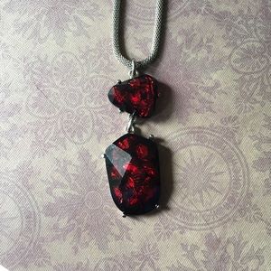 Beautiful Red Costume Adjustable Necklace NWOT